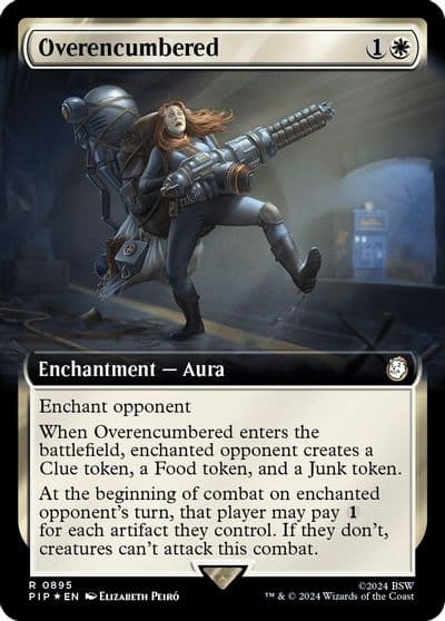 Overencumbered Extended Art Surge Foil Universes Beyond: Fallout Magic card