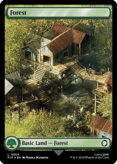 Forest 0854 Surge Foil Universes Beyond: Fallout Magic card
