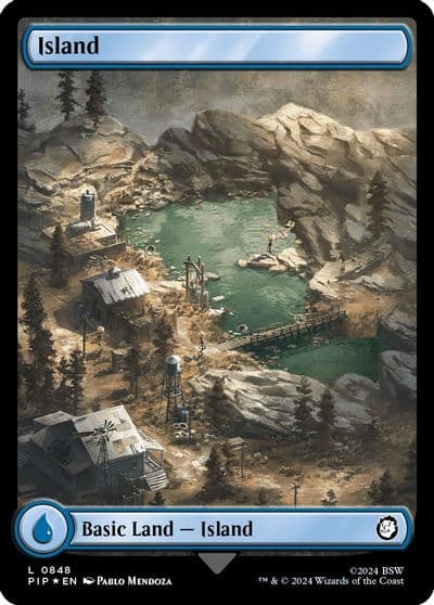 Island 0848 Surge Foil Universes Beyond: Fallout Magic card