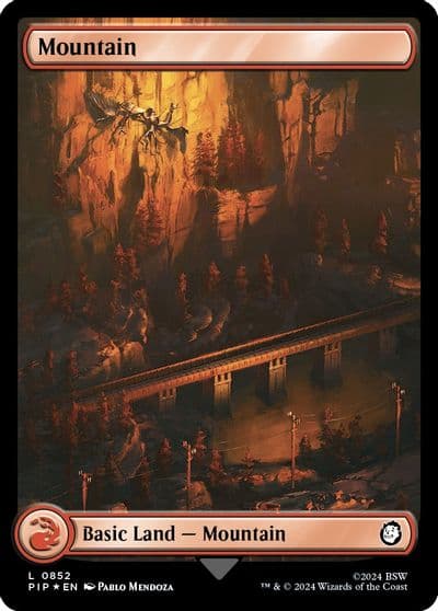 Mountain 0852 Surge Foil Universes Beyond: Fallout Magic card