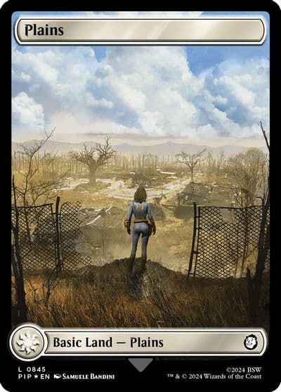 Plains 0845 Surge Foil Universes Beyond: Fallout Magic card