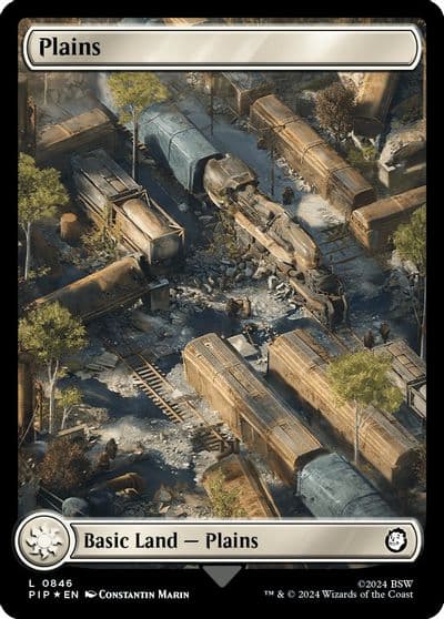 Plains 0846 Surge Foil Universes Beyond: Fallout Magic card