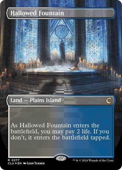 Hallowed Fountain Borderless Ravnica: Clue Edition Magic card
