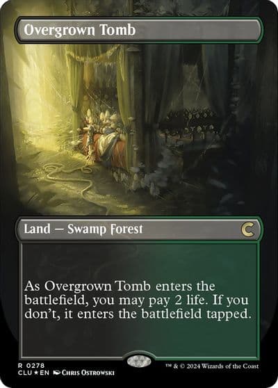 Overgrown Tomb Borderless Ravnica: Clue Edition Magic card