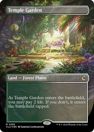 Temple Garden Borderless Ravnica: Clue Edition Magic card