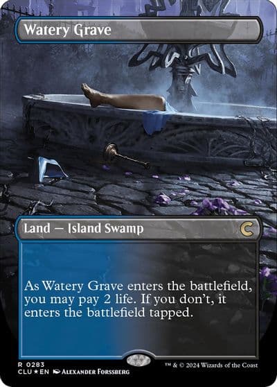 Watery Grave Borderless Ravnica: Clue Edition Magic card