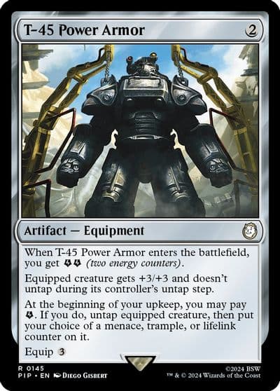 T 45 Power Armor Universes Beyond: Fallout Magic card