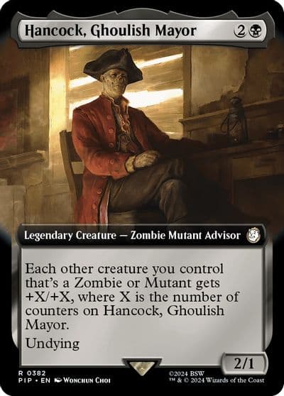 Hancock Ghoulish Mayor Extended Art Universes Beyond: Fallout Magic card