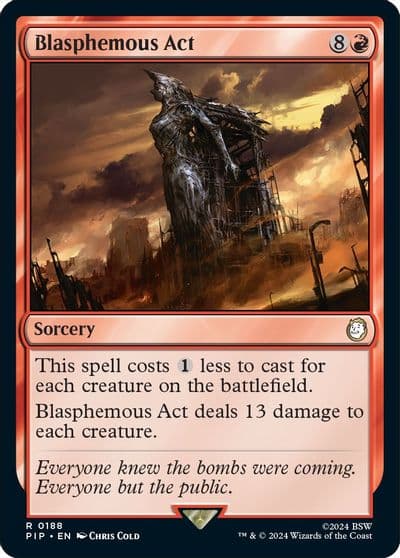 Blasphemous Act Universes Beyond: Fallout Magic card