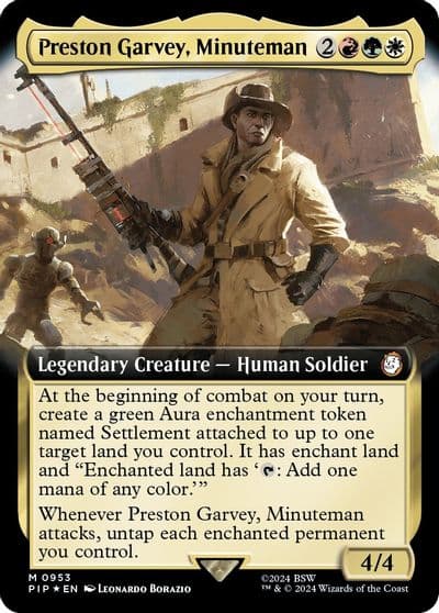Preston Garvey Minuteman Extended Art Surge Foil Universes Beyond: Fallout Magic card