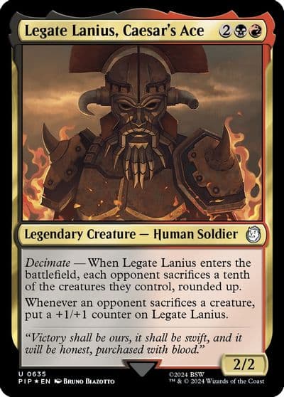 Legate Lanius Caesars Ace Surge Foil Universes Beyond: Fallout Magic card
