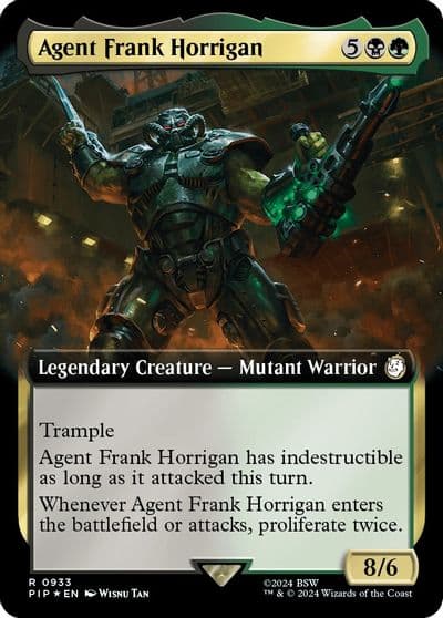 Agent Frank Horrigan Extended Art Surge Foil Universes Beyond: Fallout Magic card