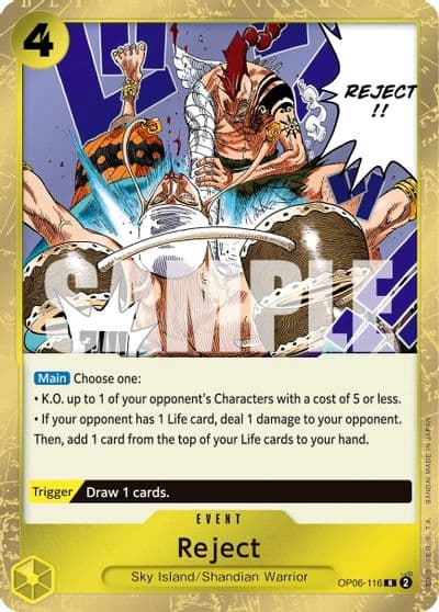 Reject Wings of the Captain One Piece card