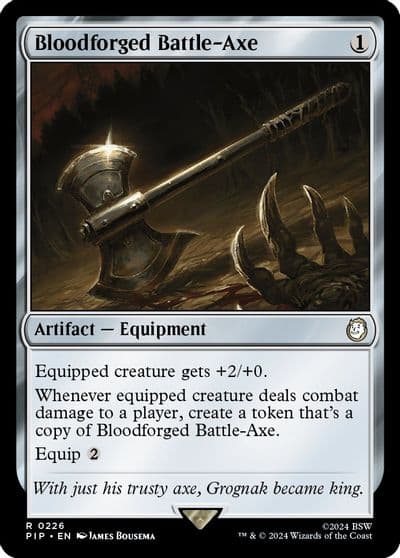 Bloodforged Battle Axe Universes Beyond: Fallout Magic card