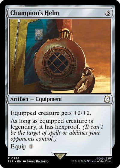 Champions Helm Universes Beyond: Fallout Magic card