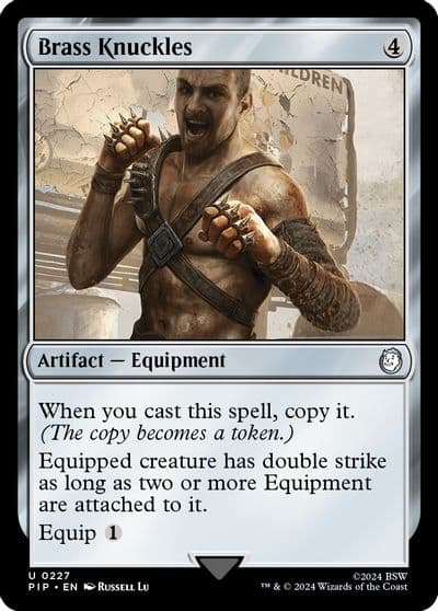 Brass Knuckles Universes Beyond: Fallout Magic card