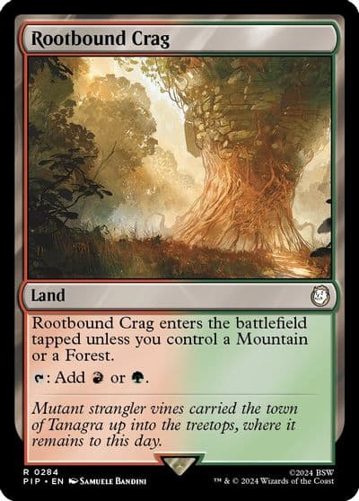 Rootbound Crag Universes Beyond: Fallout Magic card