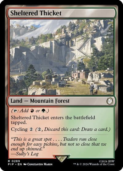 Sheltered Thicket Universes Beyond: Fallout Magic card