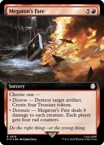 Megatons Fate Extended Art Surge Foil Universes Beyond: Fallout Magic card