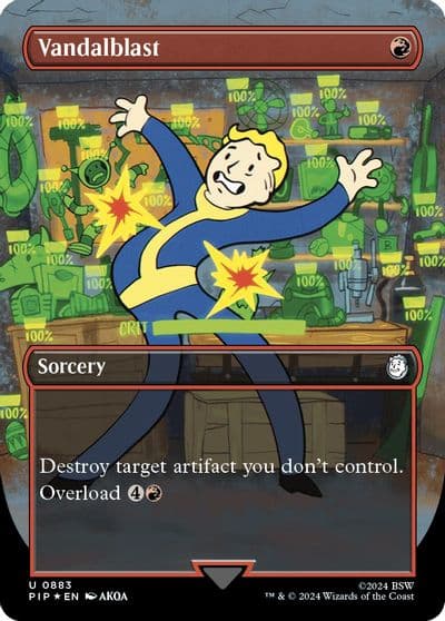 Vandalblast Borderless Surge Foil Universes Beyond: Fallout Magic card