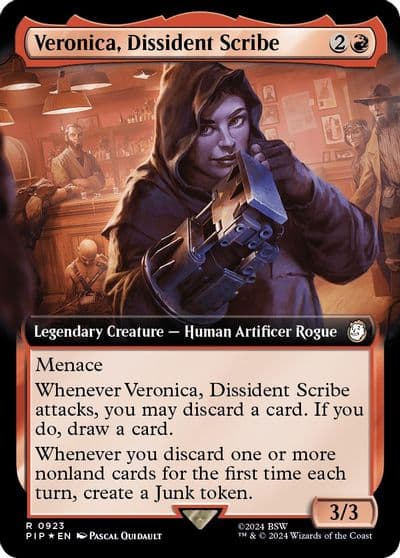 Veronica Dissident Scribe Extended Art Surge Foil Universes Beyond: Fallout Magic card