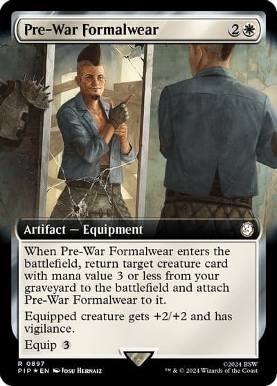 Pre War Formalwear Extended Art Surge Foil Universes Beyond: Fallout Magic card