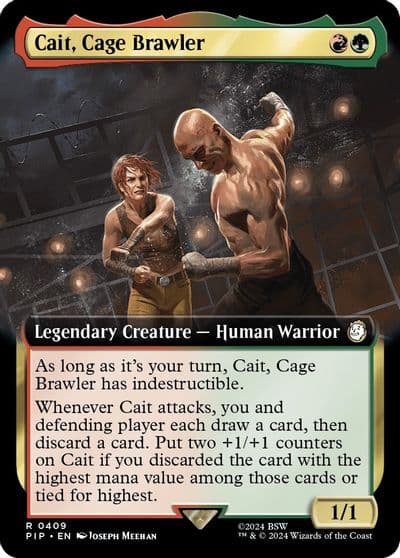 Cait Cage Brawler Extended Art Universes Beyond: Fallout Magic card