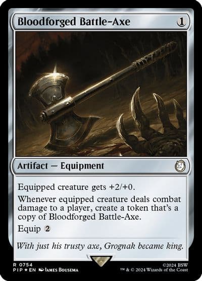 Bloodforged Battle Axe Surge Foil Universes Beyond: Fallout Magic card
