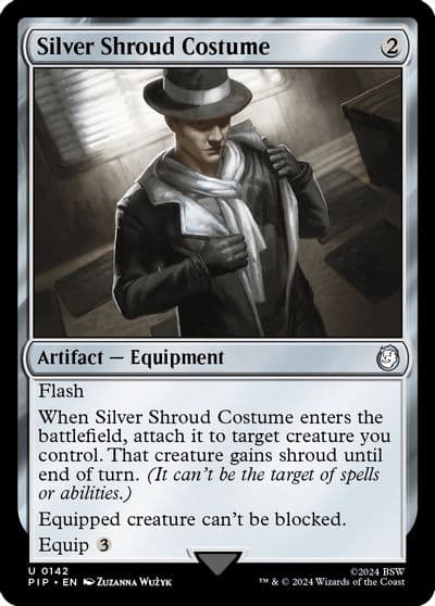 Silver Shroud Costume Universes Beyond: Fallout Magic card