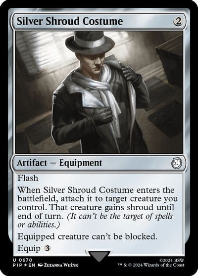 Silver Shroud Costume Surge Foil Universes Beyond: Fallout Magic card