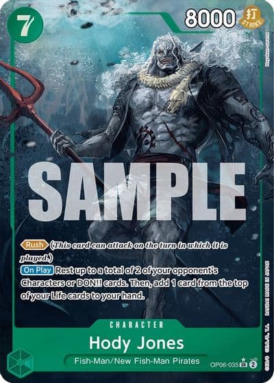 Hody Jones 035 Alternate Art Wings of the Captain One Piece card
