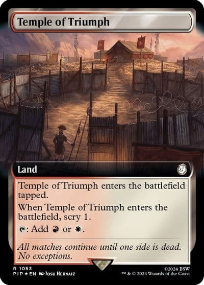 Temple of Triumph Extended Art Surge Foil Universes Beyond: Fallout Magic card