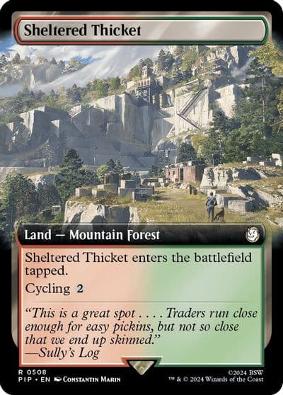 Sheltered Thicket Extended Art Universes Beyond: Fallout Magic card