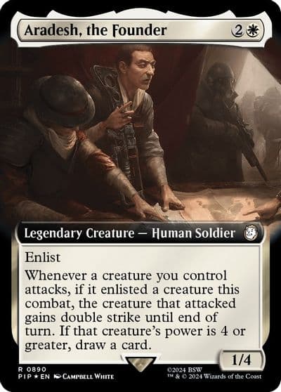 Aradesh the Founder Extended Art Surge Foil Universes Beyond: Fallout Magic card