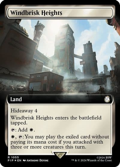 Windbrisk Heights Extended Art Surge Foil Universes Beyond: Fallout Magic card