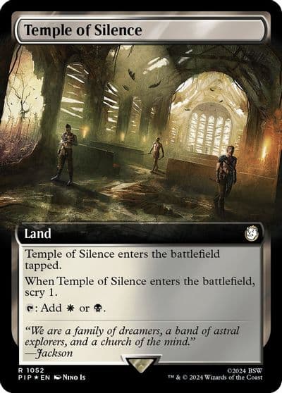 Temple of Silence Extended Art Surge Foil Universes Beyond: Fallout Magic card