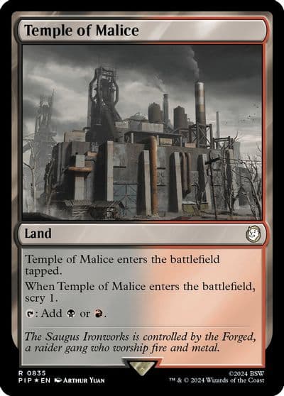 Temple of Malice Surge Foil Universes Beyond: Fallout Magic card