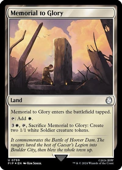 Memorial to Glory Surge Foil Universes Beyond: Fallout Magic card