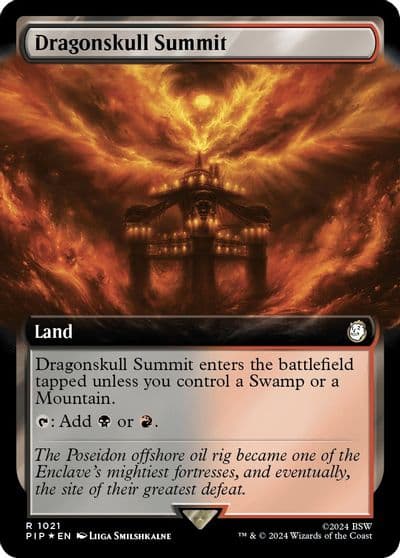 Dragonskull Summit Extended Art Surge Foil Universes Beyond: Fallout Magic card