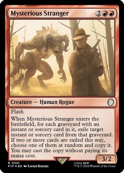 Mysterious Stranger Surge Foil Universes Beyond: Fallout Magic card