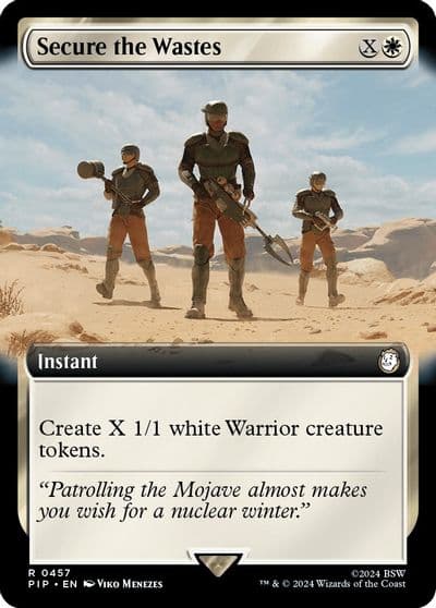 Secure the Wastes Extended Art Universes Beyond: Fallout Magic card