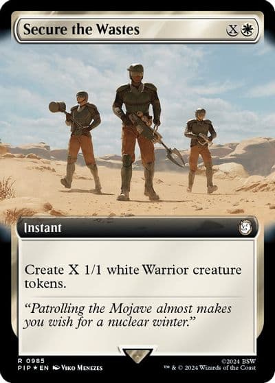 Secure the Wastes Extended Art Surge Foil Universes Beyond: Fallout Magic card