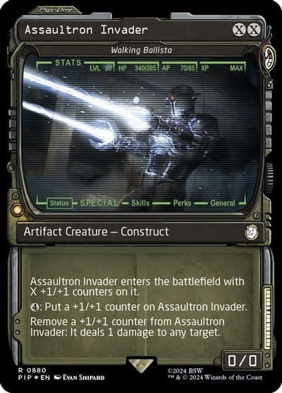Assaultron Invader Walking Ballista Showcase Surge Foil Universes Beyond: Fallout Magic card