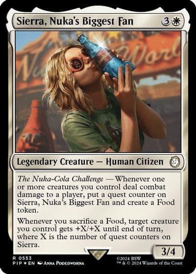 Sierra Nukas Biggest Fan Surge Foil Universes Beyond: Fallout Magic card