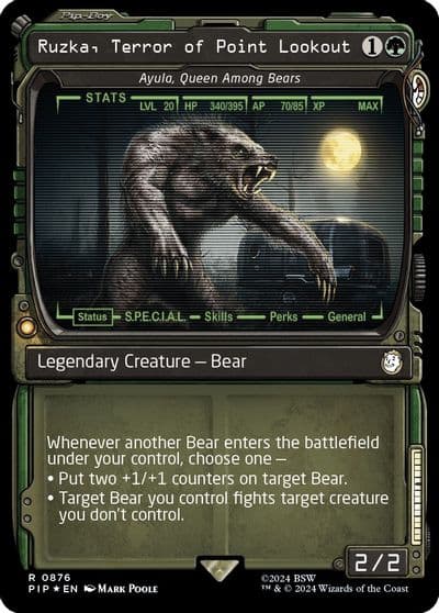 Ruzka Terror of Point Lookout Ayula Queen Among Bears Showcase Surge Foil Universes Beyond: Fallout Magic card