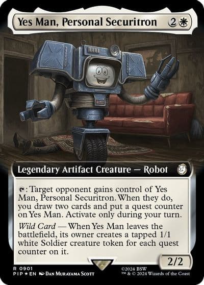 Yes Man Personal Securitron Extended Art Surge Foil Universes Beyond: Fallout Magic card
