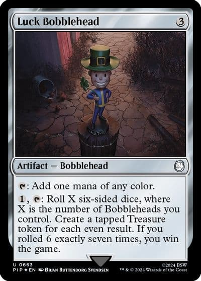 Luck Bobblehead Surge Foil Universes Beyond: Fallout Magic card