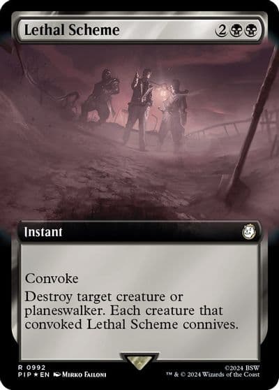 Lethal Scheme Extended Art Surge Foil Universes Beyond: Fallout Magic card