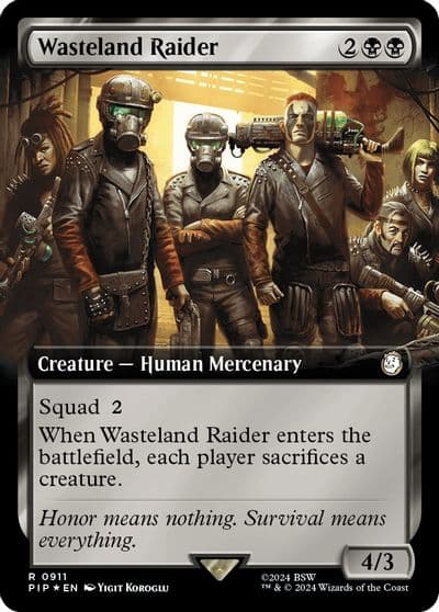 Wasteland Raider Extended Art Surge Foil Universes Beyond: Fallout Magic card