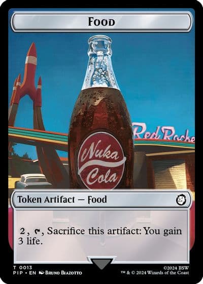 Food 0013 Squirrel Double Sided Token Universes Beyond: Fallout Magic card